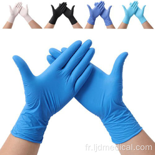 Gants en nitrile non médicaux sans poudre bleue en gros